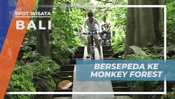 Bersepeda Seru Menuju Monkey Forest di Bali