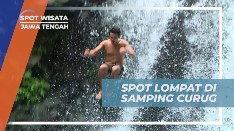 Melompat ke Kolam Curug Tithang yang Menantang di Temanggung, Jawa Tengah