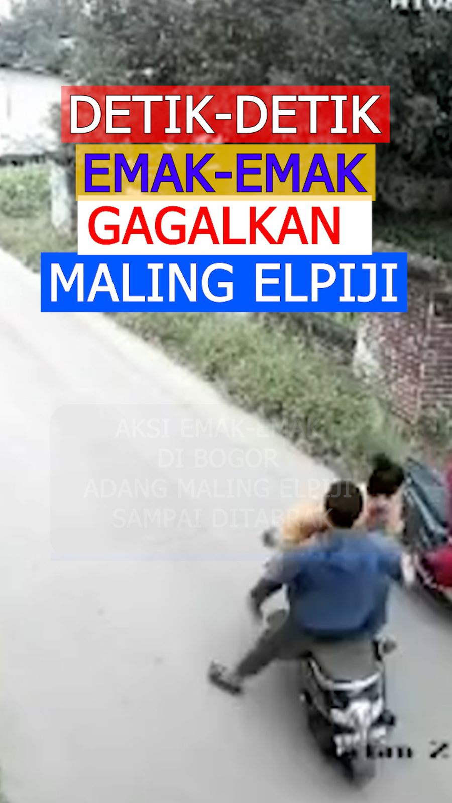 Video: Aksi Emak-Emak di Bogor Adang Maling Elpiji Sampai Ditabrak