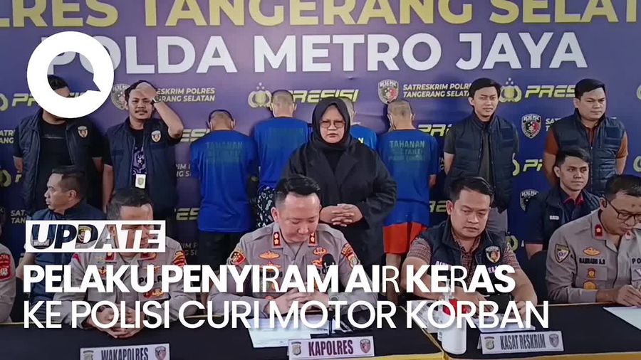 Video: Pelaku Penyiraman Air Keras ke Polisi Juga Curi Motor Korban