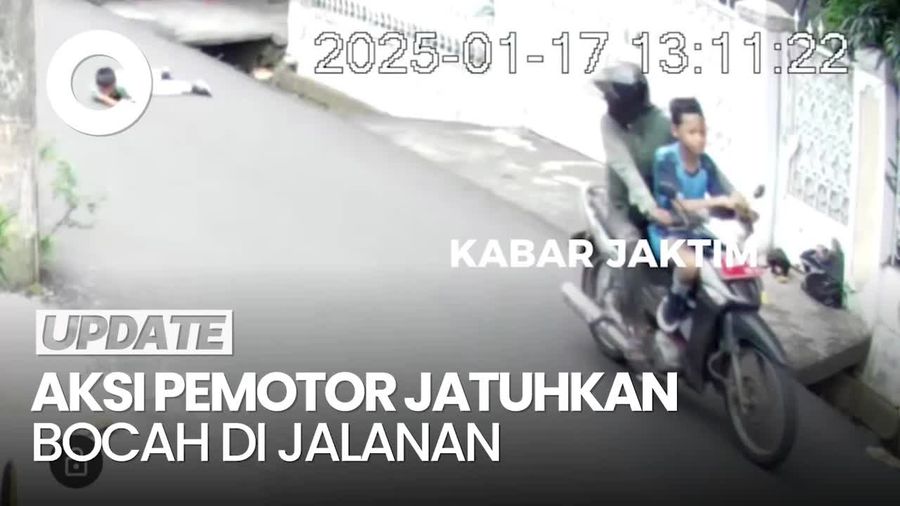 Video: Heboh Pemotor Berpelat Merah di Jaktim Tendang Bocah Sampai Jatuh dari Boncengan