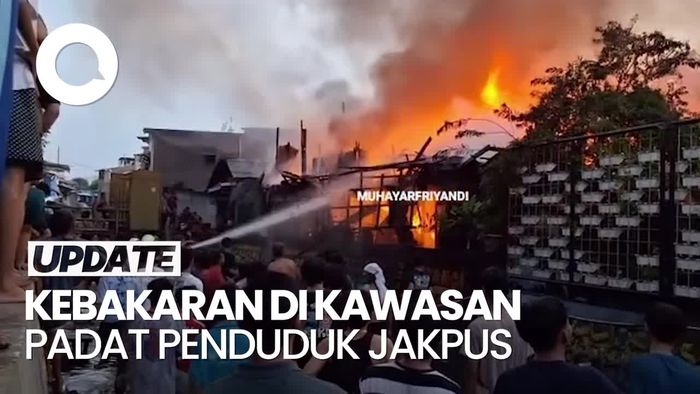 Video: Kebakaran di Sawah Besar Jakpus, 15 Rumah Hangus