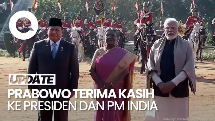 Video Disambut Presiden-PM India, Prabowo: Saya Sangat Dihormati Hari Ini
