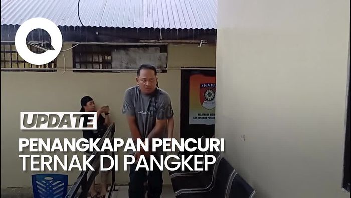 Video Polisi Dobrak Pintu Rumah Pelaku Pencurian Ternak di Pangkep