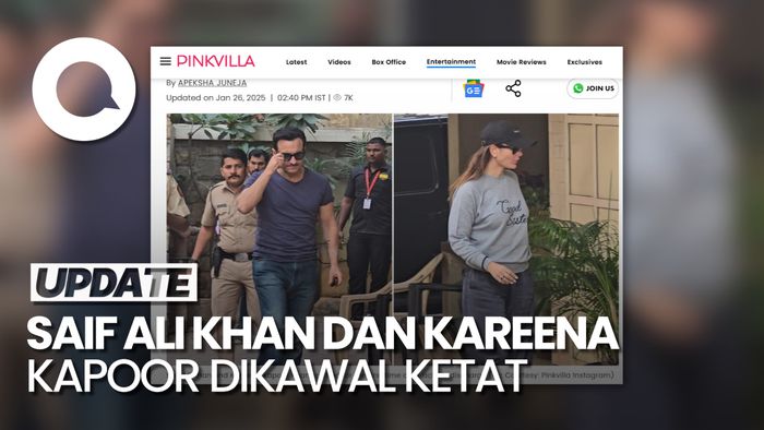 Video: Perdana Tampil di Publik, Saif Ali Khan dan Kareena Kapoor Dikawal Polisi