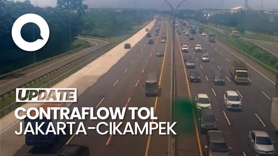 Video: Contraflow Diberlakukan di Km 47-65 Arah Cikampek Siang Ini