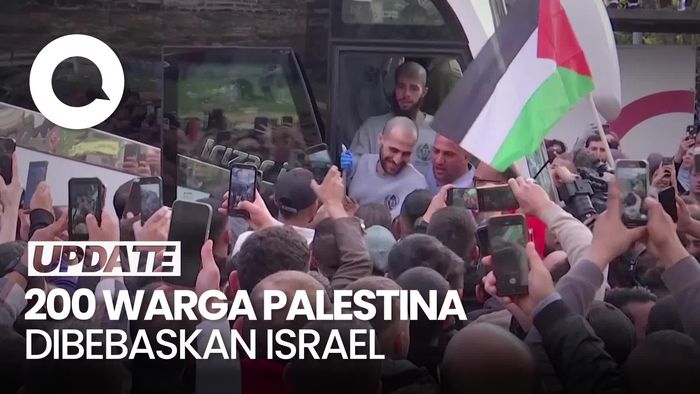 Video: Riuh Penyambutan 200 Warga Palestina yang Dibebaskan Israel