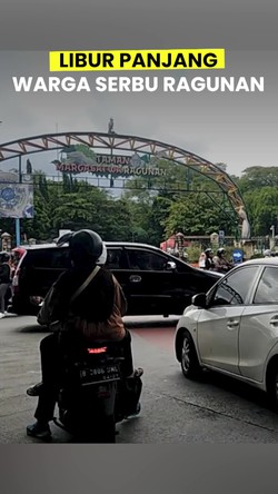 Video Ragunan Diserbu Pengunjung, Lalin Padat Merayap