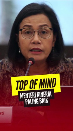 Video: Sri Mulyani Jadi Menteri Kinerja Paling Baik Versi Indikator