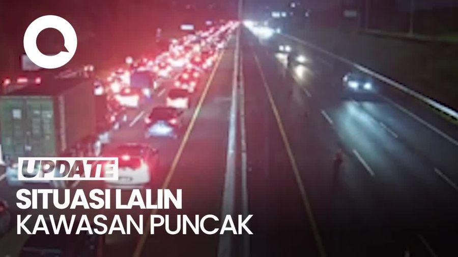 Video: Lalin Arah Puncak Ditutup, Polisi Berlakukan One Way ke Jakarta