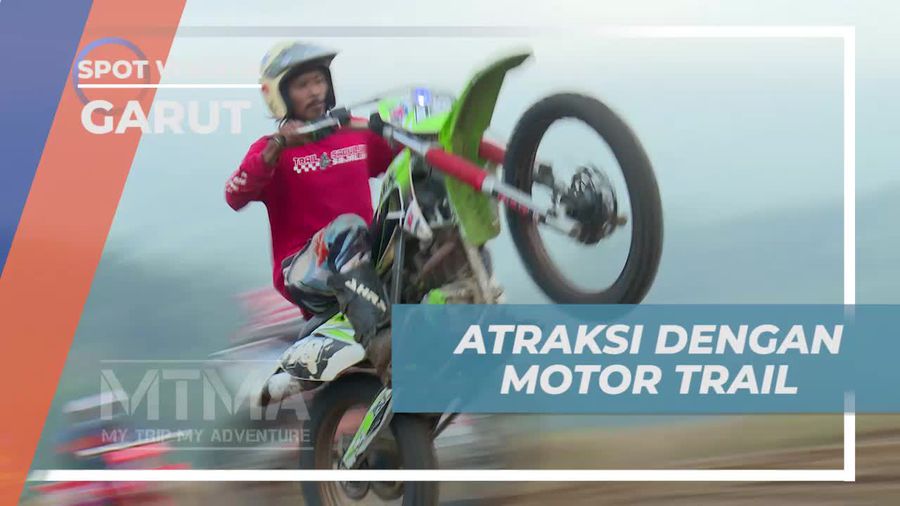 Tunjukkan Aksi Seru dengan Motor Trail di Gunung Kasuma, Garut