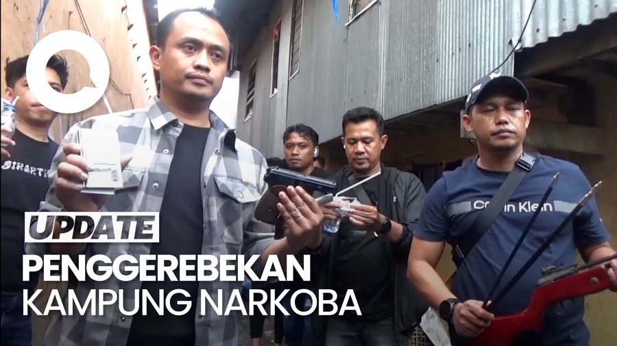 Video: Polisi Gerebek Kampung Narkoba di Makassar, Sita Sabu-Airsoft Gun 
