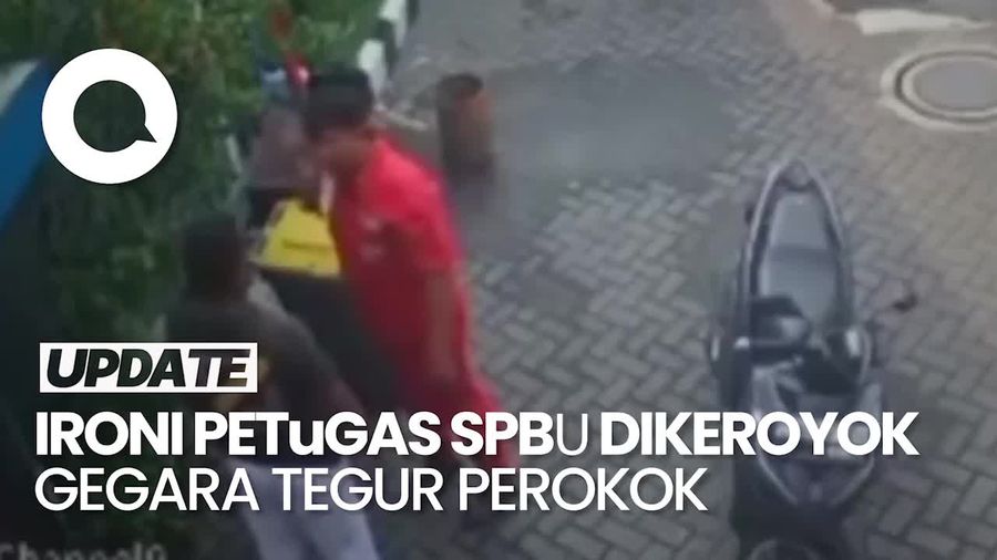 Video: Petugas SPBU di Surabaya Dikeroyok Gegara Tegur Orang Merokok