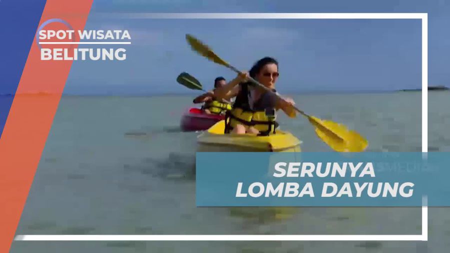 Kejar Kemenangan dalam Lomba Dayung Kayak di Belitung