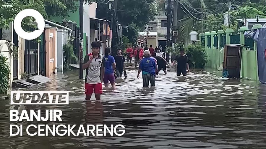 Video: Banjir Permukiman Warga Cengkareng, Ketinggian Air Capai 1,5 Meter