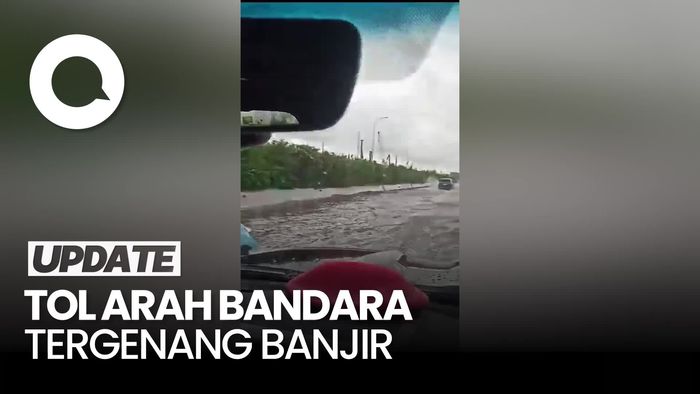 Video: Genangan Air Setinggi 30 Cm di Tol Sedyatmo Arah Bandara Soetta