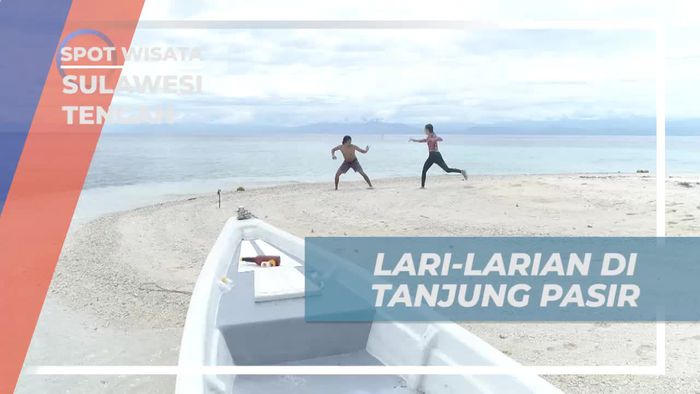 Berlari Seru di Pasir Tanjung Pasir, Sulawesi Tengah
