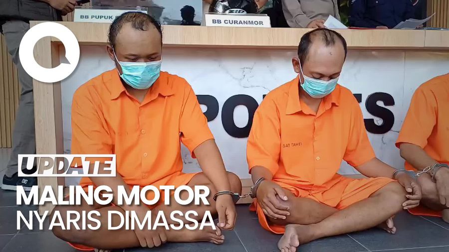Video 2 Pria di Ngawi Nyaris Dimassa Tepergok Curi Motor