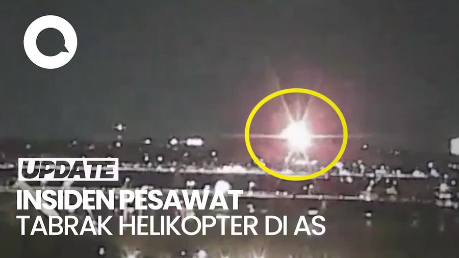 Video: Pesawat yang Tabrak Helikopter di AS Angkut 64 Orang, Jatuh ke Sungai