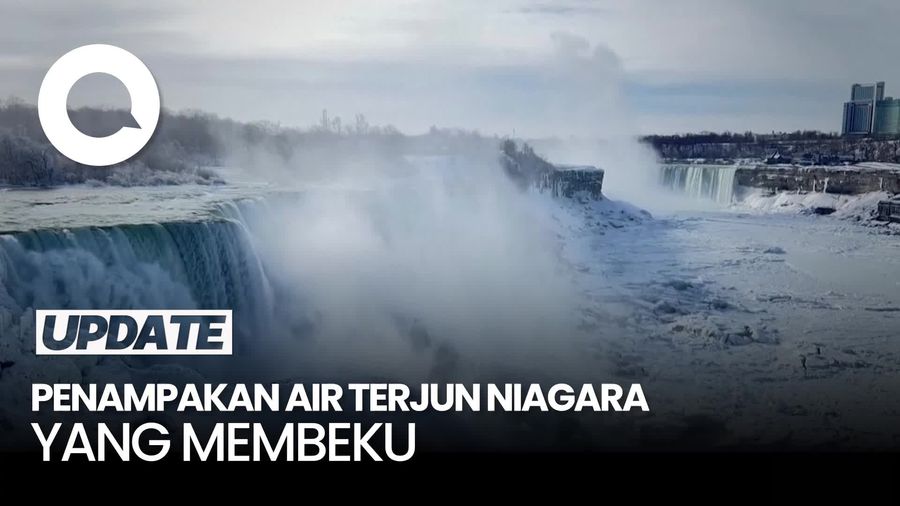 Video: Keindahan Air Terjun Niagara saat Diselimuti Es