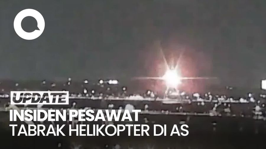 Video: Pesawat Penumpang Tabrakan di Udara dengan Helikopter Militer AS