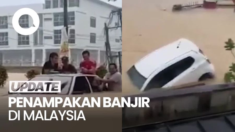 Video: Tingginya Banjir di Serawak Malaysia, Mobil Hanyut Terbawa Arus