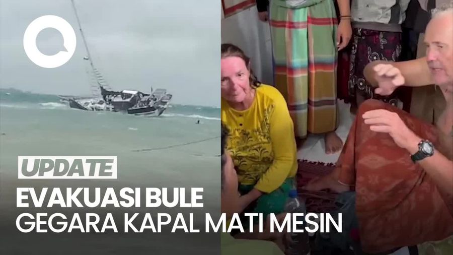Video: Momen Evakuasi 2 WN Australia dari Kapal Yacht di Perairan Sumenep