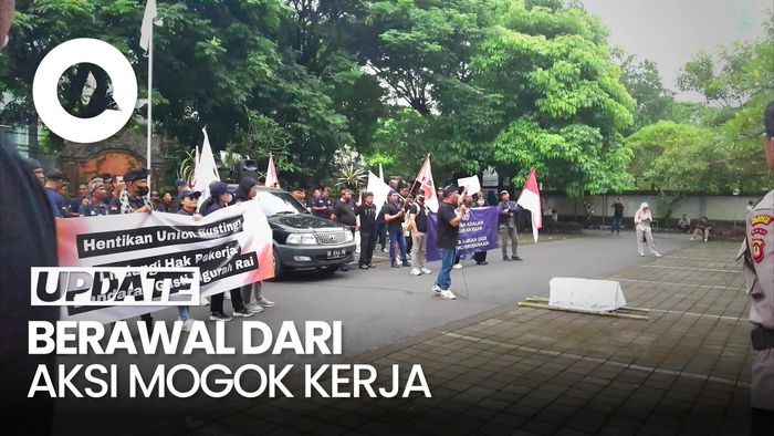 Video: Serikat Pekerja PT APS Gelar Demo di Disnaker ESDM Bali