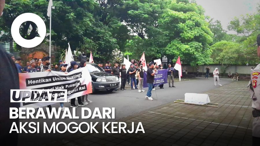 Video: Serikat Pekerja PT APS Gelar Demo di Disnaker ESDM Bali