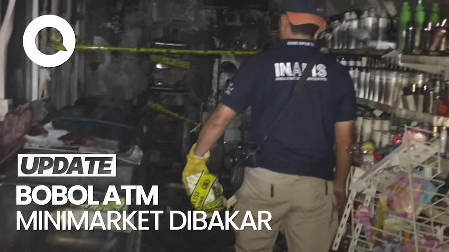 Video: Komplotan Pencuri Bakar Minimarket Seusai Bobol ATM di Bandar Lampung