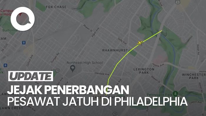 Video: Jejak Penerbangan Pesawat Medis Sebelum Jatuh dan Meledak di Philadelphia