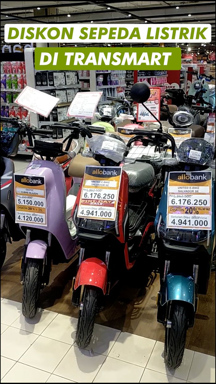 Video: Transmart Full Day Sale! Sepeda Listrik Cuma Rp 3 Jutaan 
