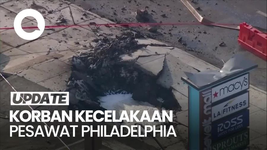 Video Korban Tewas Kecelakaan Pesawat Philadelphia Jadi 7 Orang