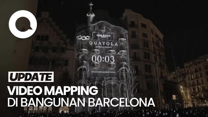 Video Melihat Pertunjukan Video Mapping yang Memukau di Barcelona