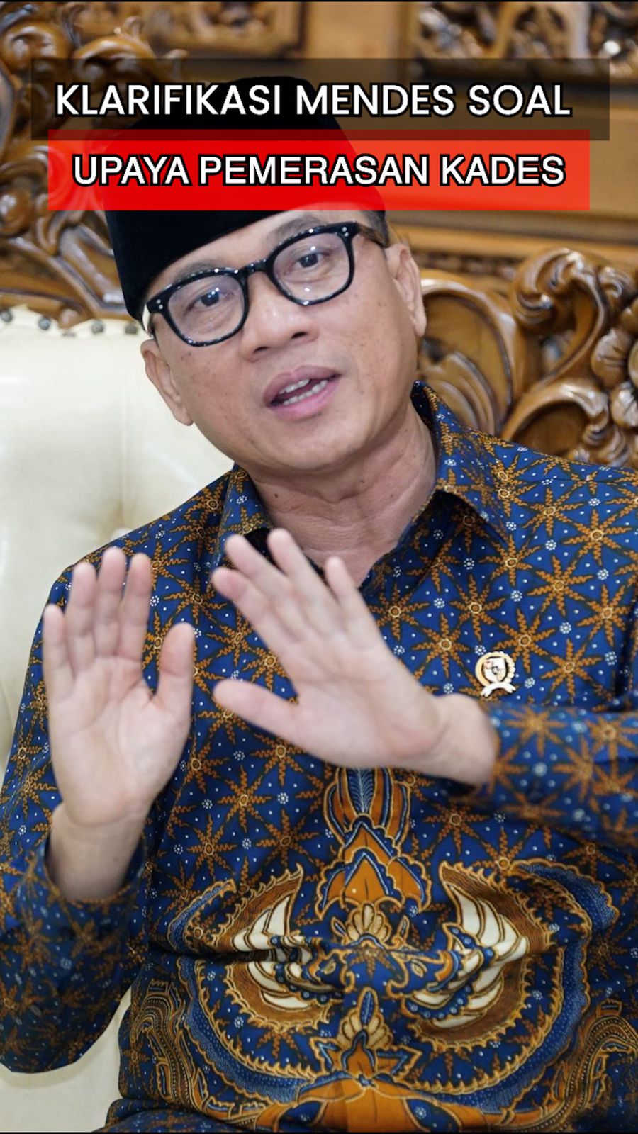 Video: Mendes Jelaskan Ucapannya soal Oknum LSM-Wartawan Peras Kades