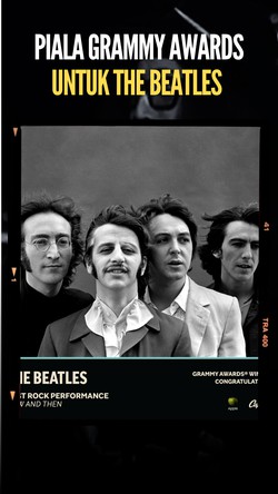Video: Sejarah The Beatles di Grammy, Raih Piala Best Rock Performance