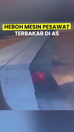 Video: Mesin Pesawat United Airlines Terbakar saat Hendak Lepas Landas