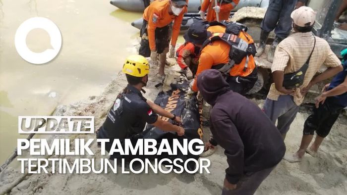 Video: Evakuasi Jasad Pemilik Tambang yang Tertimbun Longsor di Bangka Selatan