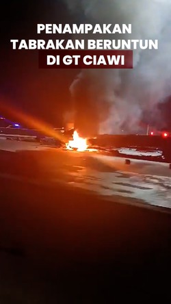 Video: Terjadi Kecelakaan Beruntun di Gerbang Tol Ciawi, 6 Orang Tewas