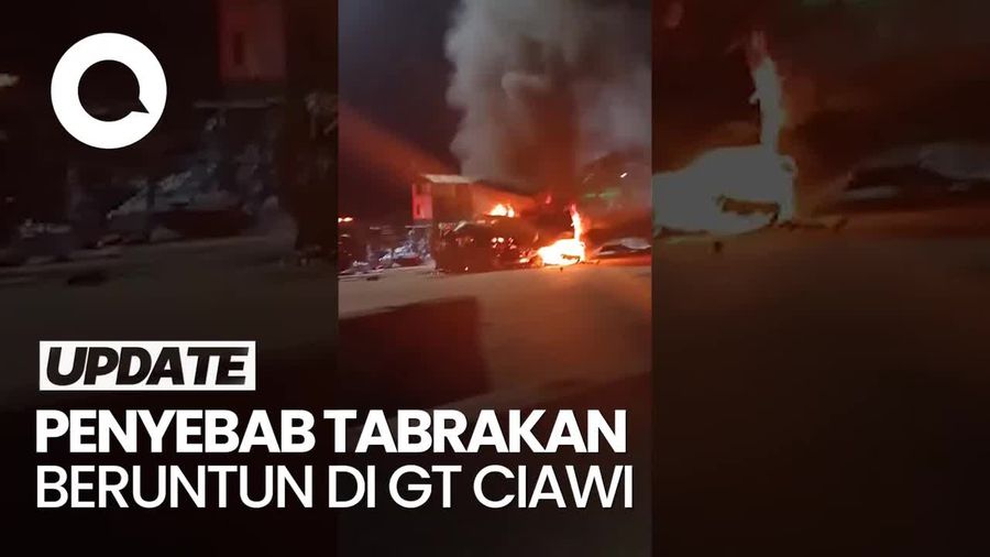Video: Dugaan Awal Pemicu Kecelakaan di Gerbang Tol Ciawi Karena Truk Rem Blong