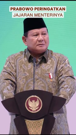 Video: Kala Prabowo Ingatkan Menterinya untuk Nggak Ndablek