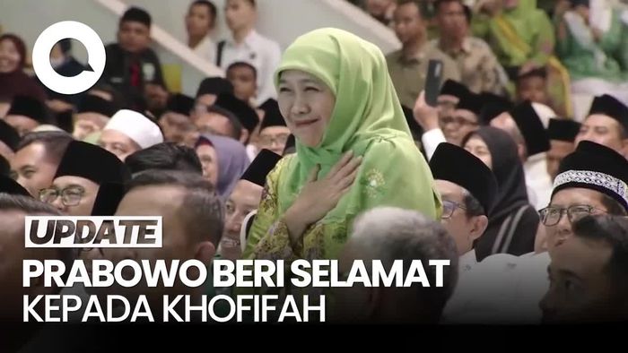 Video Prabowo Ucapkan Selamat ke Khofifah di Harlah NU