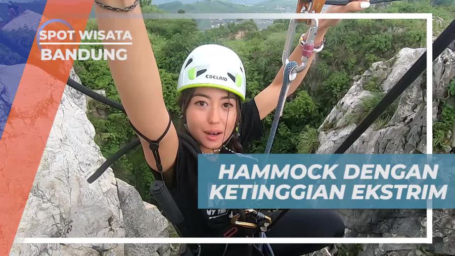 Bergelantungan Menarik di Hammock Ketinggian Ekstrim, Bandung 