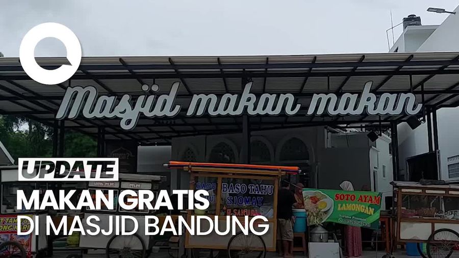 Video: Ratusan Porsi Makan Gratis Tiap Hari di Masjid Makan-makan Bandung