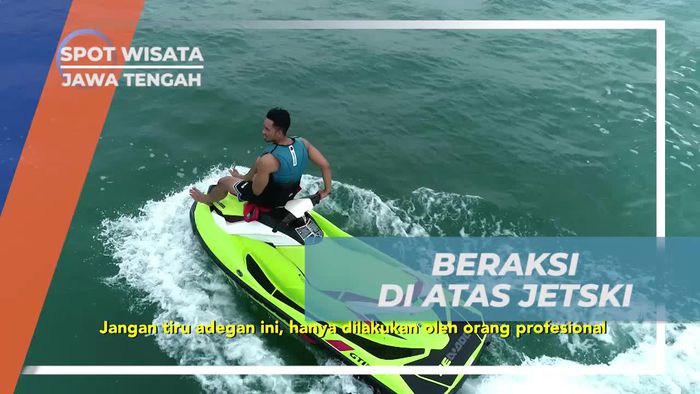 Mengguncang Ombak dengan Atraksi Jetski Seru di Pantai Bandengan, Jawa Tengah