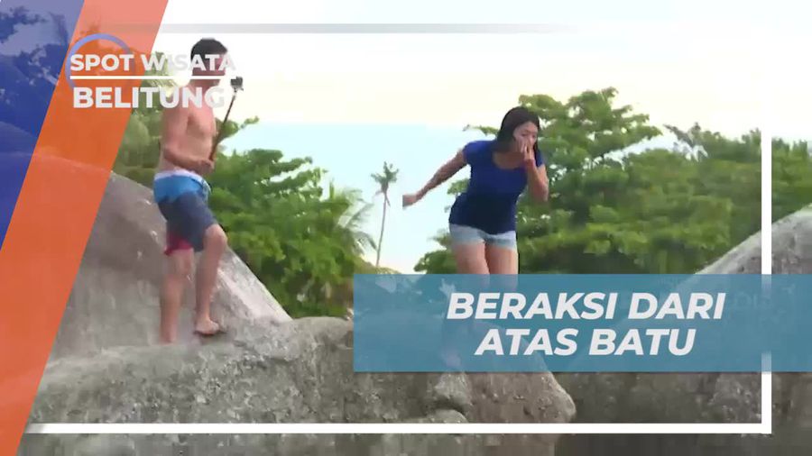 Melakukan Jump Rock di Pantai Laskar Pelangi, Belitung