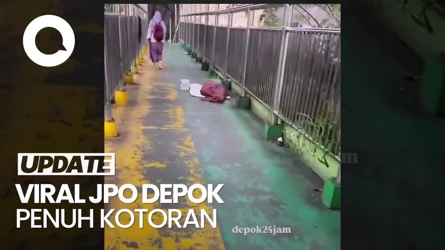 Video: Viral Warga Keluhkan Kondisi JPO Depok Penuh Kotoran Hewan-Sampah