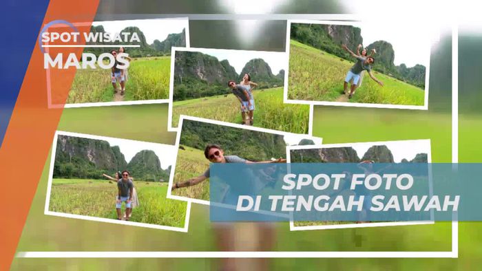 Memotret Panorama Indah di Tengah Sawah, Maros, Sulawesi  