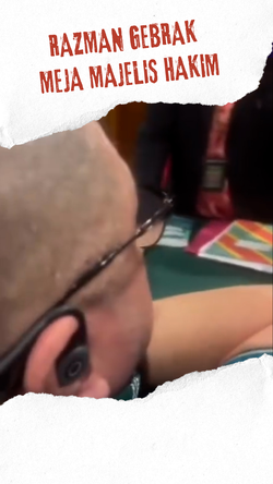 Video: Razman Nasution Ngamuk, Gebrak Meja Sambil Teriaki Hakim Koruptor