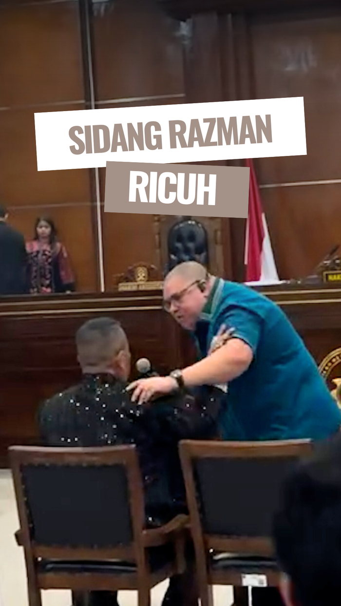 Video Razman Nasution Ngamuk di Sidang hingga Pegang Bahu Hotman Paris